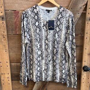NWT Brooke’s brother snake print wool sweater